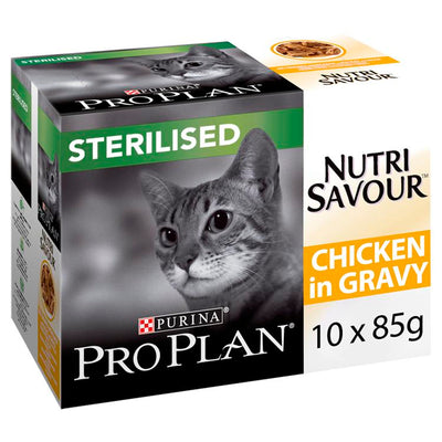 Pro Plan Pro Plan Purina Nutrisavour Light Sterilised Chicken pet food packaging