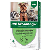 Advantage Spot On Flea Treatment for Cats, Small Dogs & Rabbits (<4kg)