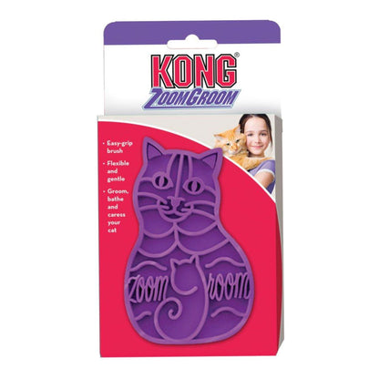 KONG Cat Zoom Groom Brush in Violet