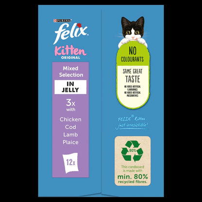 Felix Kitten Mixed Selection in Jelly Cat Food Pouches