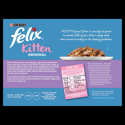 Felix Kitten Mixed Selection in Jelly Cat Food Pouches