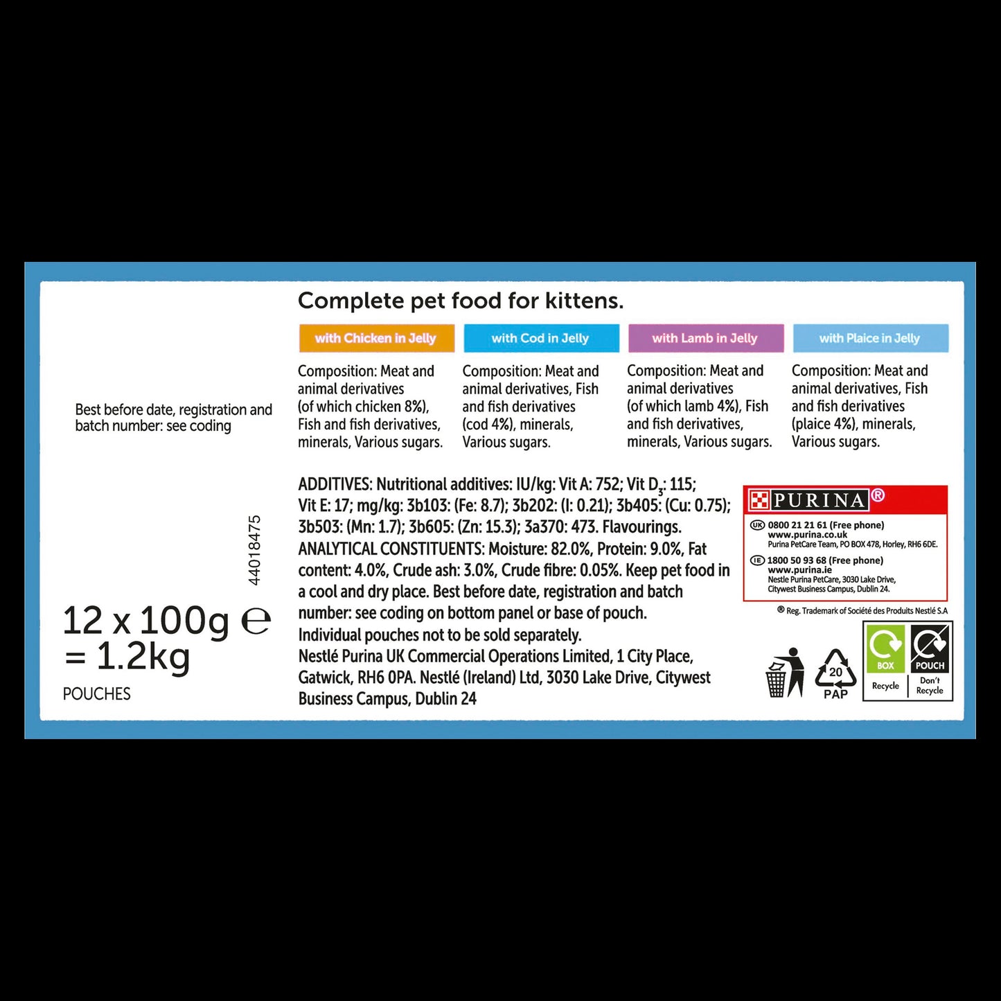 Felix Kitten Mixed Selection in Jelly Cat Food Pouches