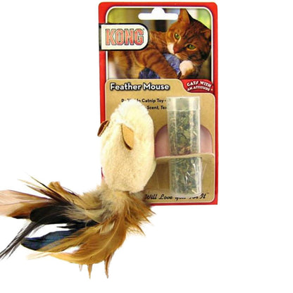 KONG Cat Refillable Feather Mouse