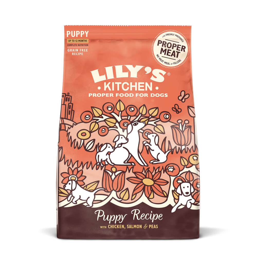 Lily's Kitchen Lily'S Kitchen Chicken Salmon Puppy Dry Dog Food pet food packaging