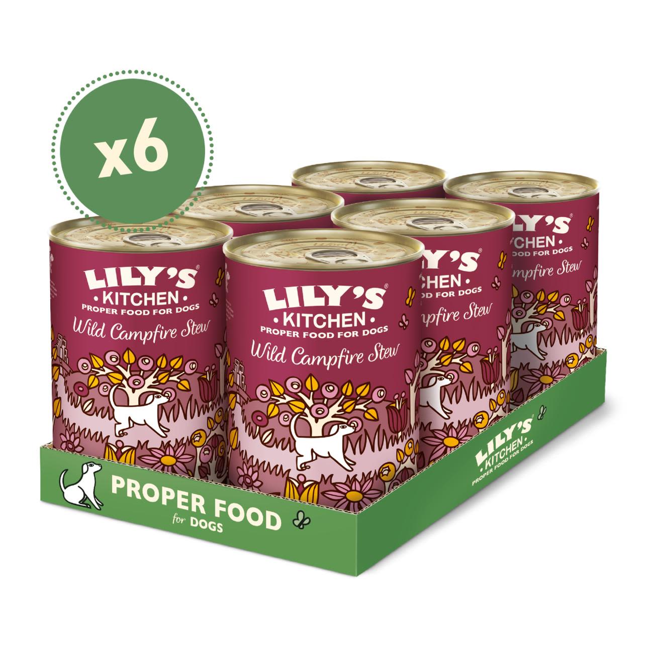 Lily's Kitchen Lily'S Kitchen Wild Campfire Stew Salmon Venison Adult Wet Dog Food pet food packaging