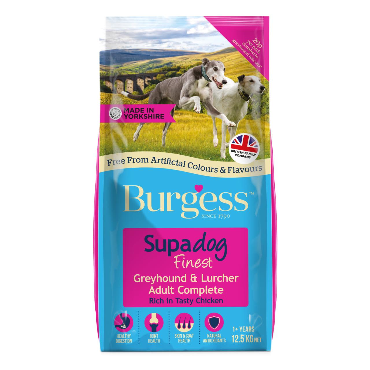 Burgess Burgess Supadog Greyhound Lurcher Adult Dry Dog Food pet food packaging