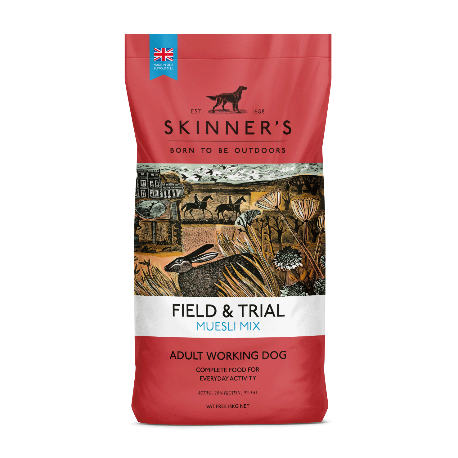 Skinners Skinners Field Trial Muesli Mix Beef Adult Dry Dog Food pet food packaging