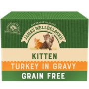 James Wellbeloved Grain Free Kitten Turkey in Gravy Wet Cat Food Pouch