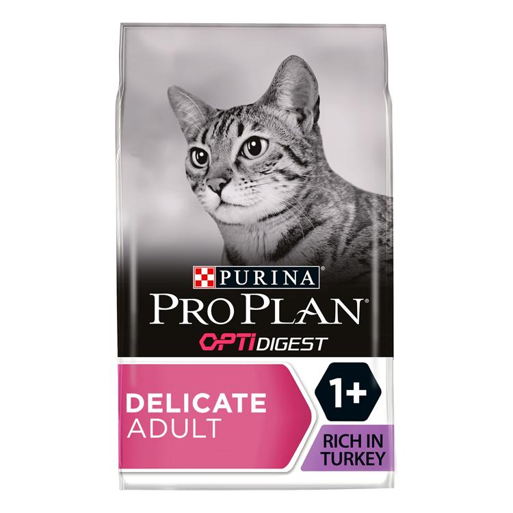 Pro Plan Pro Plan Purina Optidigest Turkey Adult Dry Cat Food pet food packaging