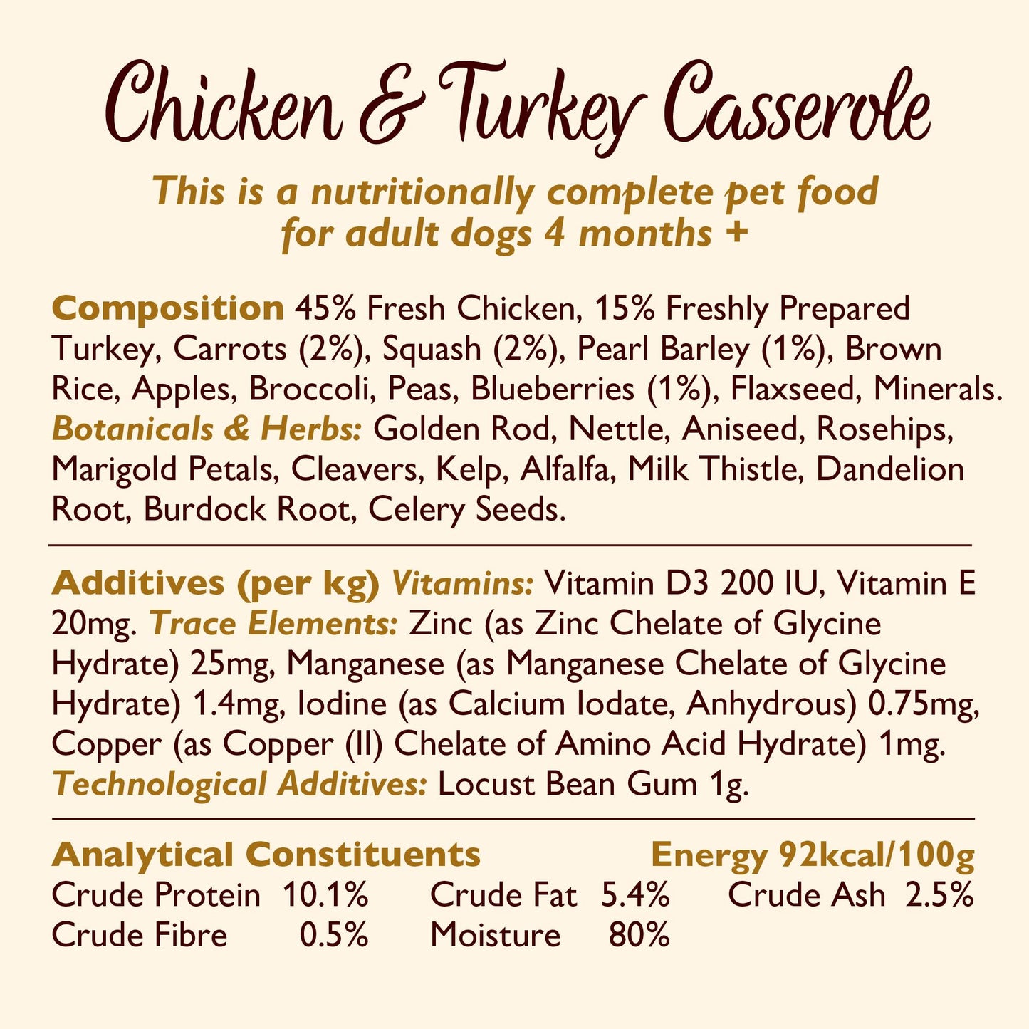 Lily's Kitchen Casserole Wet Dog Food - Chicken & Turkey