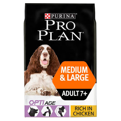 Purina Pro Plan Opti Age Medium & Large Adult 7+ Dry Dog Food - Chicken