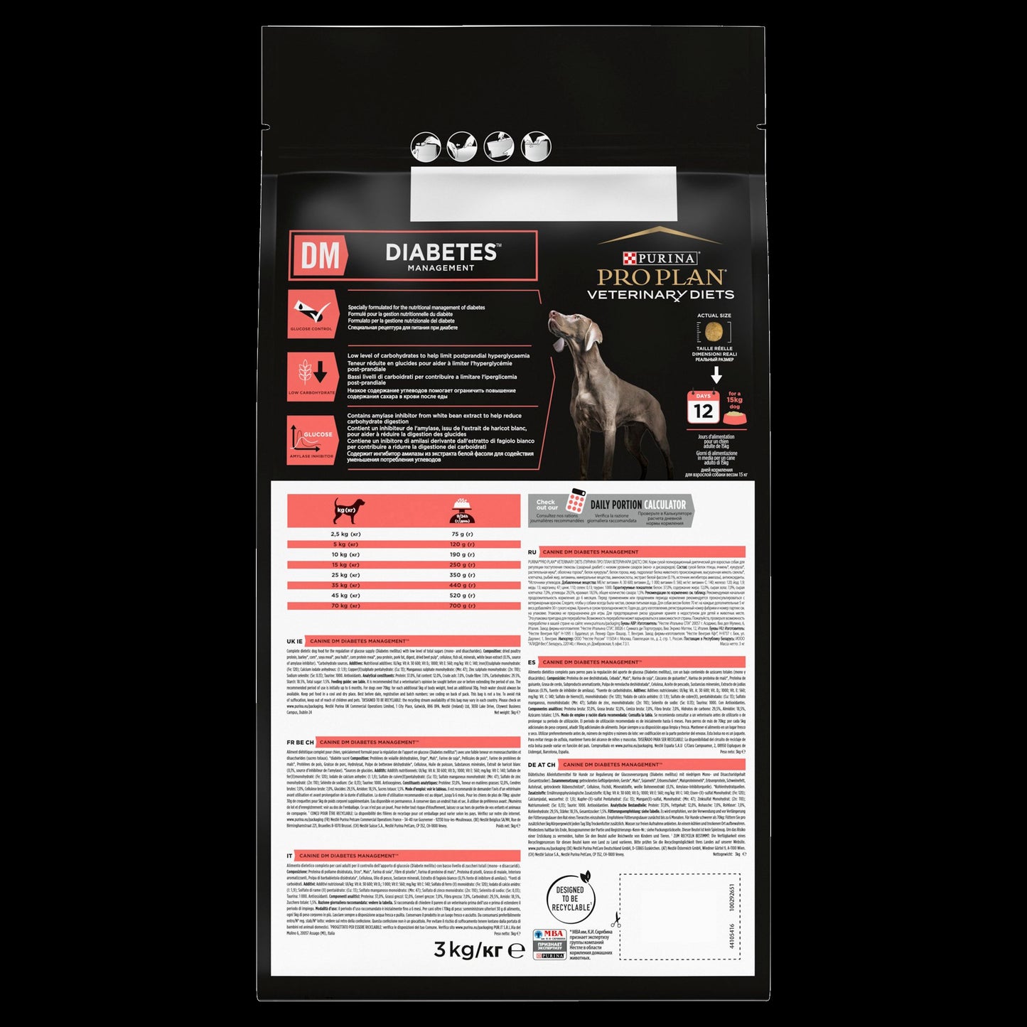 Purina Pro Plan Veterinary Diets Diabetes Management Adult Dry Dog Food