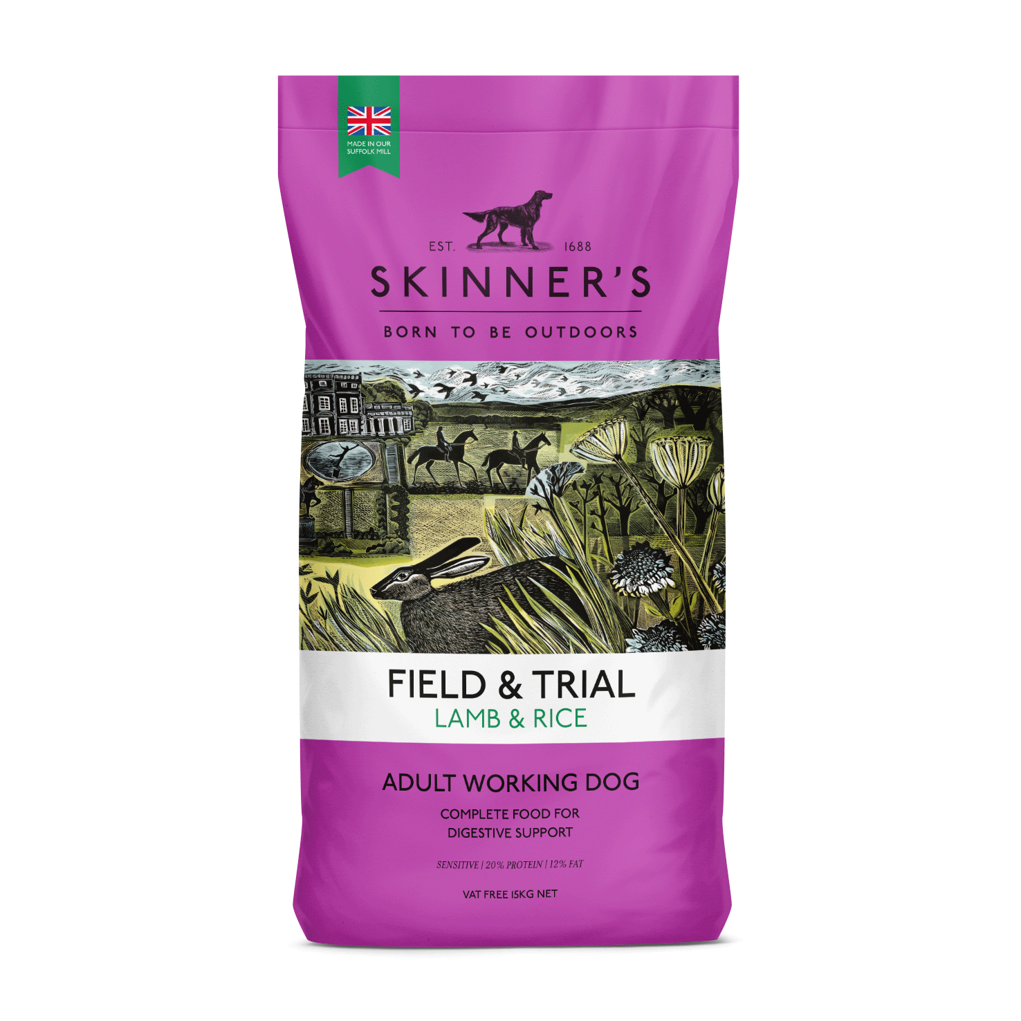 Skinners Skinners Skinner Field Trial Chicken Lamb Adult Dry Dog Food pet food packaging
