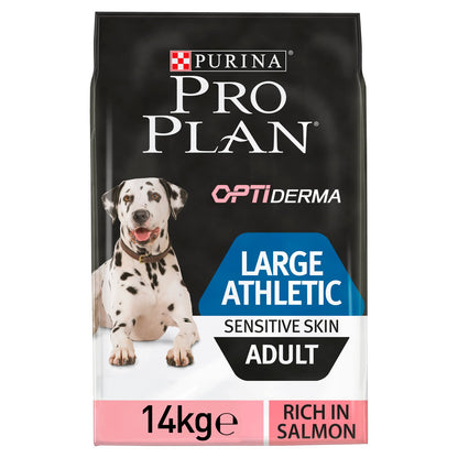 Purina Pro Plan Opti Derma Sensitive Skin Large Athletic Adult Dry Dog Food - Salmon