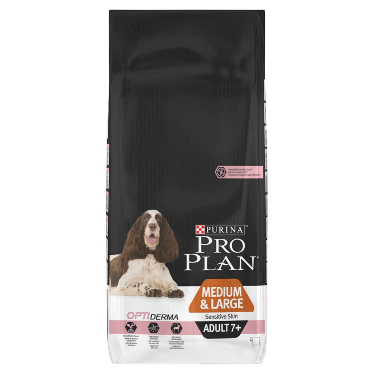Purina Pro Plan Opti Derma Sensitive Skin Medium/Large Adult 7+ Dry Dog Food - Salmon