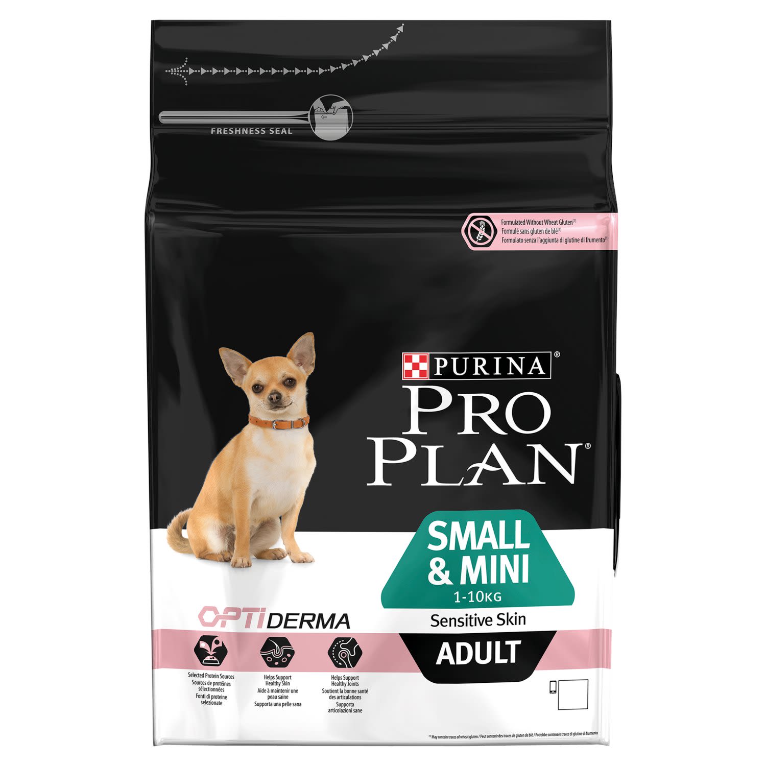Pro Plan Pro Plan Optiderma Sensitive Skin Small Salmon Adult Dry Dog Food pet food packaging