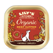 Lily's Kitchen Organic Adult Wet Dog Food - Beef Supper with Carrots & Peas