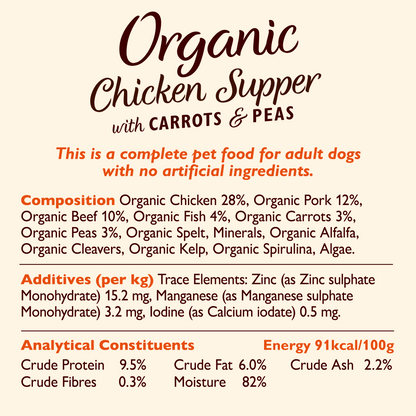 Lily's Kitchen Organic Supper Wet Dog Food - Chicken