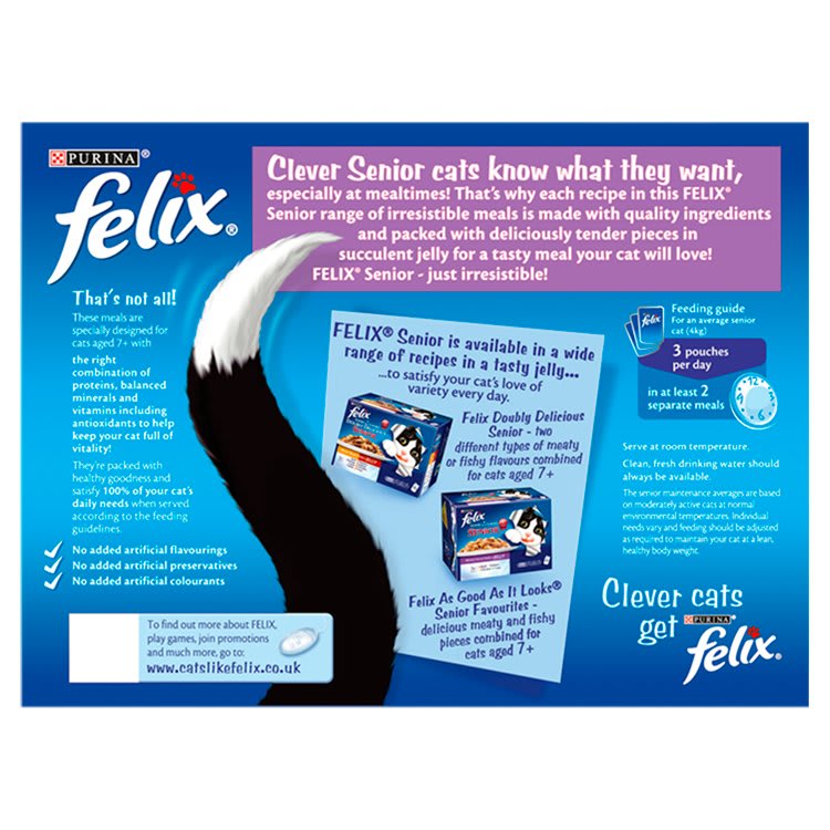 Felix Senior Cat Food Mixed Lamb In Jelly