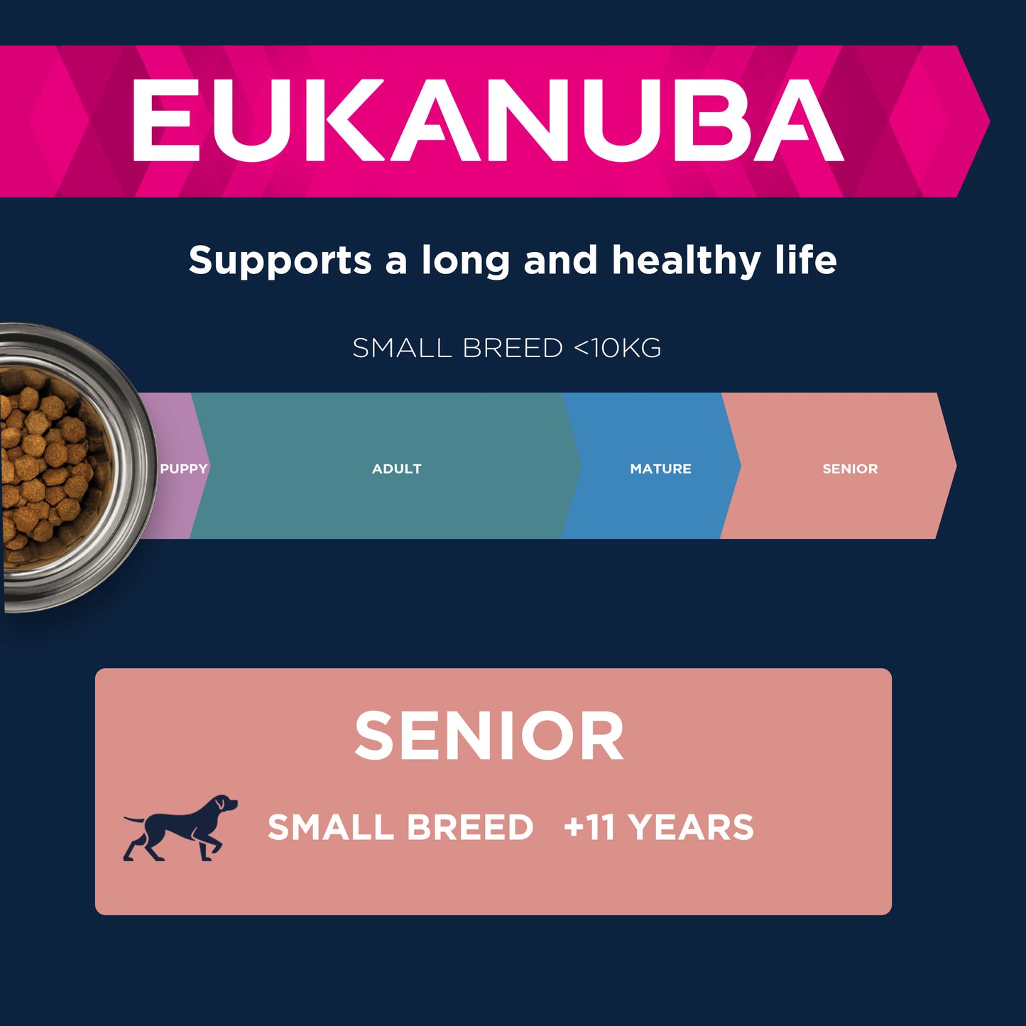 Eukanuba Caring Senior Small Breed Dry Dog Food - Chicken