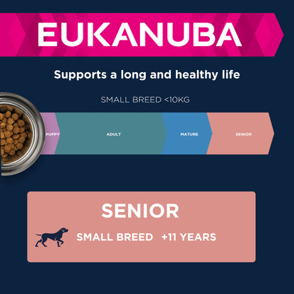 Eukanuba Caring Senior Small Breed Dry Dog Food - Chicken