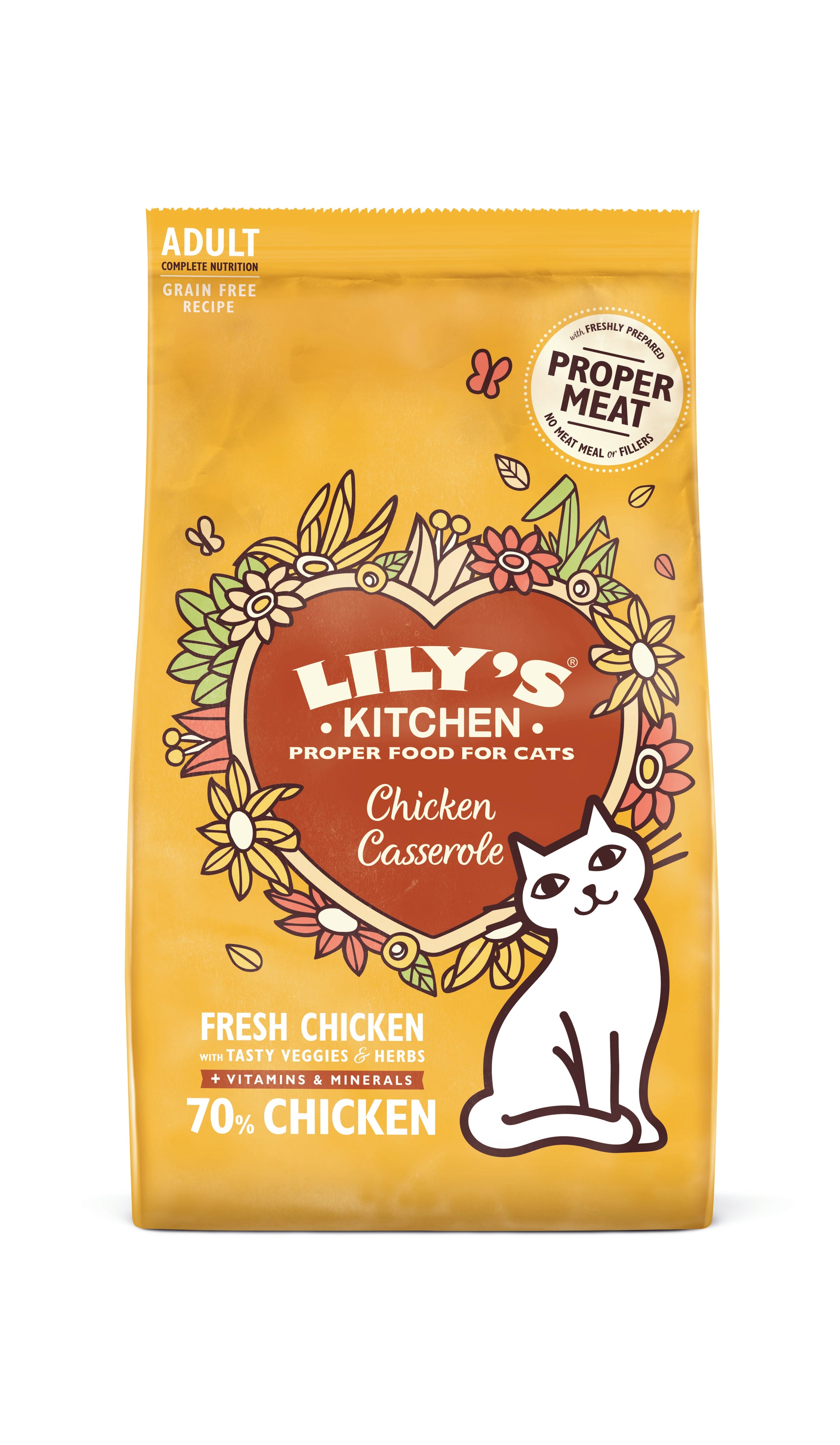 Lily's Kitchen Lily'S Kitchen Chicken Adult Dry Cat Food pet food packaging