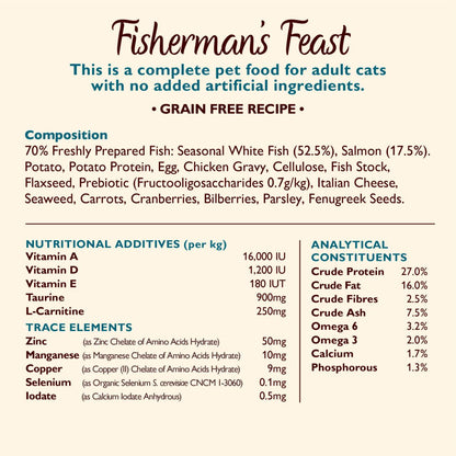 Lily's Kitchen Fishermans Feast Grain-free Adult Dry Cat Food - White Fish & Salmon