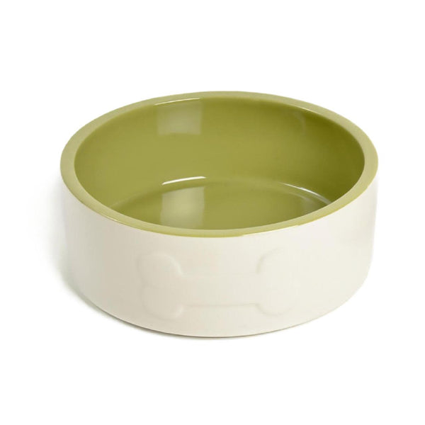 Petface Ceramic Dog Bowl in Cream and Green – Pet Supermarket