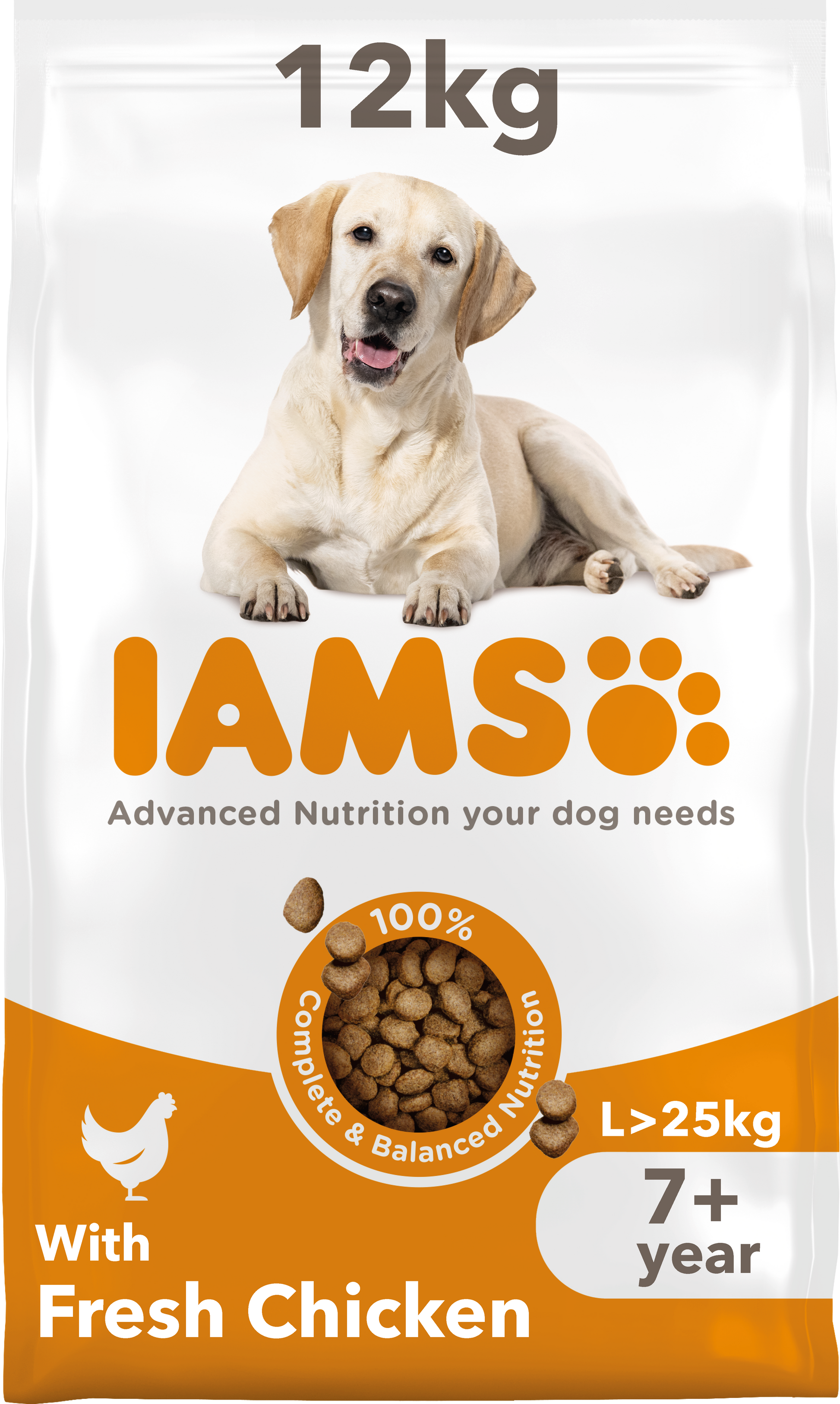 Iams Iams Chicken Turkey Senior Dry Dog Food pet food packaging