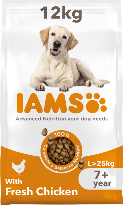 Iams Vitality Senior Large Breed Dry Dog Food - Chicken