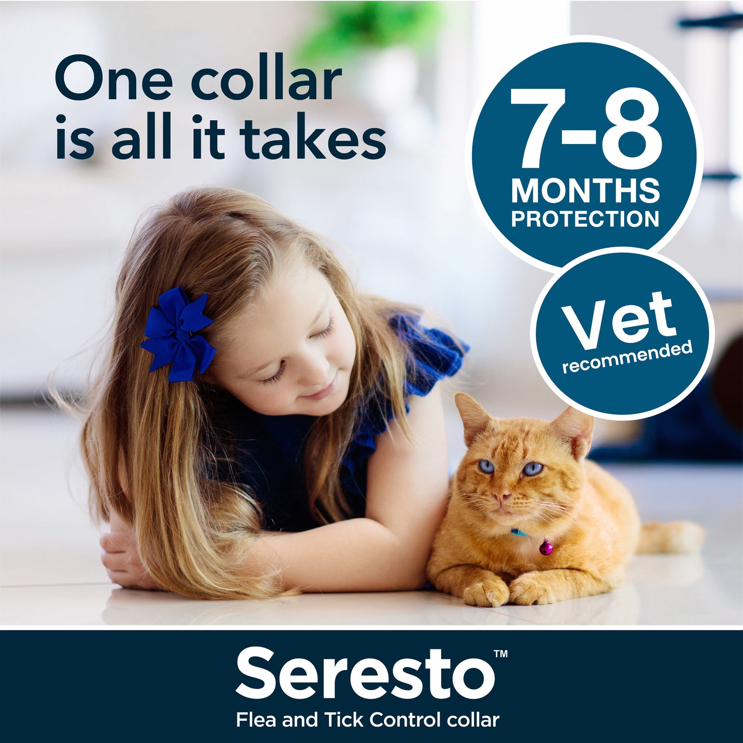 Seresto Flea and Tick Control Collar for Cats (<8kg)