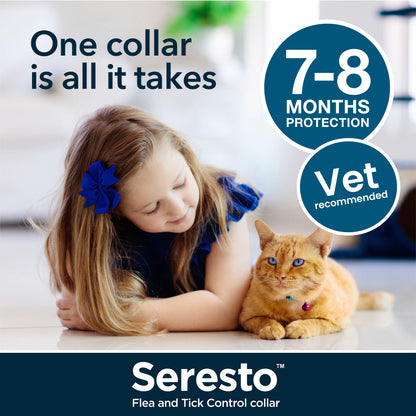 Seresto Flea and Tick Control Collar for Cats (<8kg)