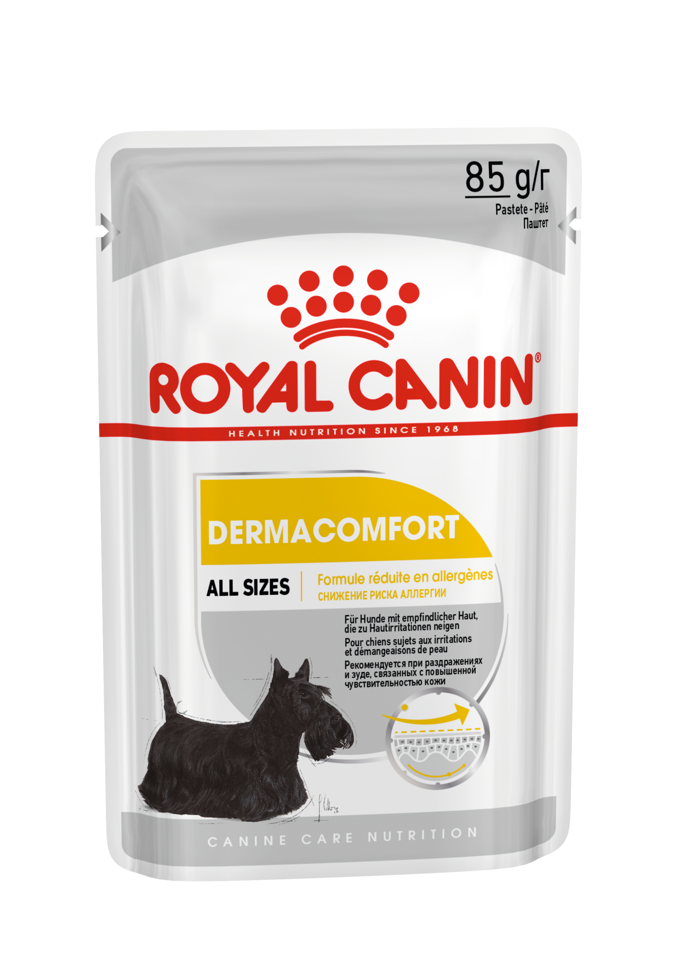 Royal Canin Royal Canin Dermacomfort Care Adult Wet Dog Food pet food packaging