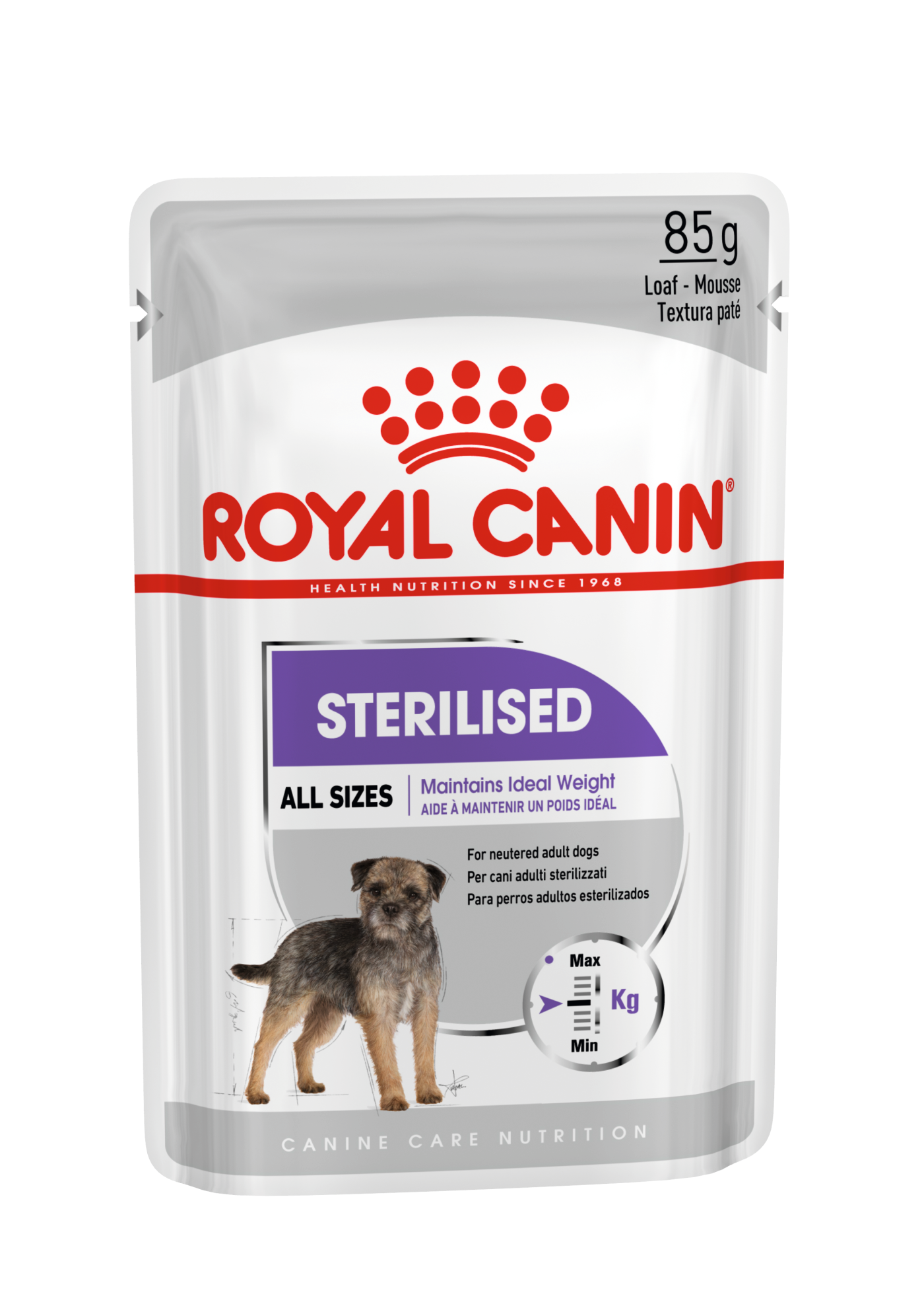 Royal Canin Royal Canin Sterilised Care Adult Wet Dog Food pet food packaging