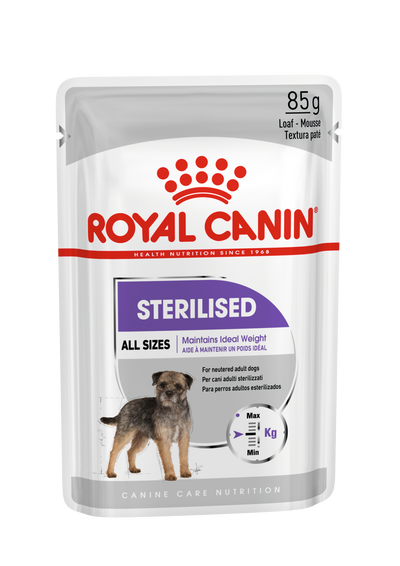Royal Canin Royal Canin Sterilised Adult Wet Dog Food pet food packaging