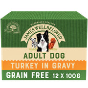 James Wellbeloved Grain Free Adult Wet Dog Food Pouches - Turkey in Gravy