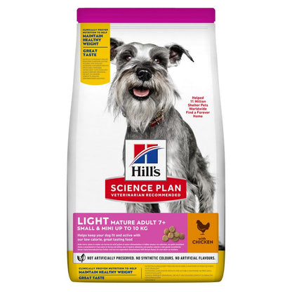 Hill's Science Plan Light Small & Mini Mature Adult 7+ Dry Dog Food - Chicken