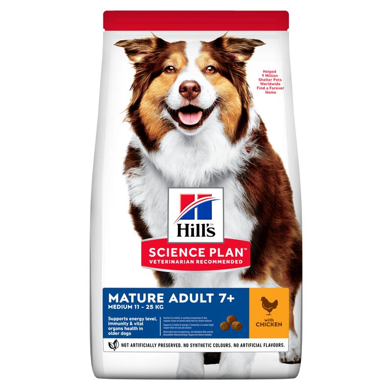 Hill's Hill'S Science Plan 7_Plus Chicken Turkey Mature Dry Dog Food pet food packaging