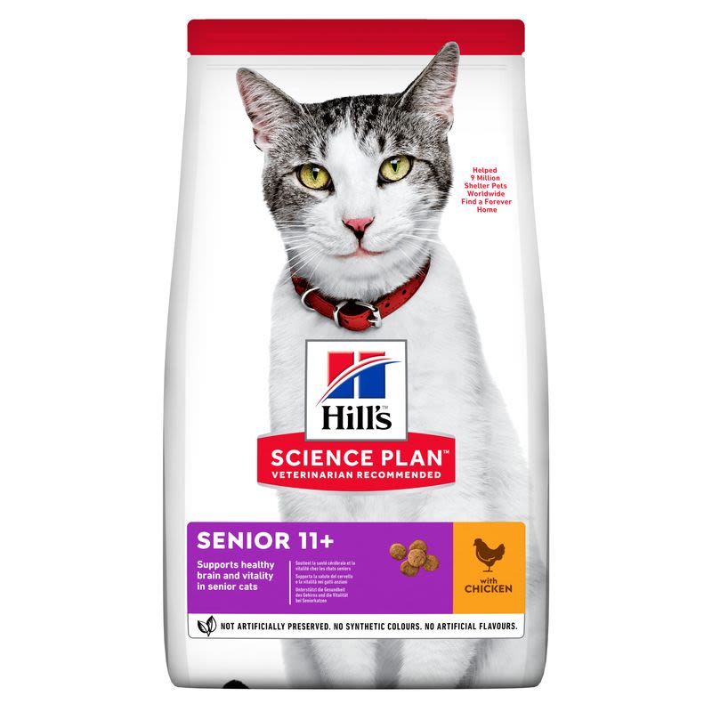 Hill's Hill'S Science Plan Chicken Senior Dry Cat Food pet food packaging