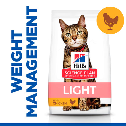 Hill's Science Plan Light Adult 1-6 Dry Cat Food - Chicken