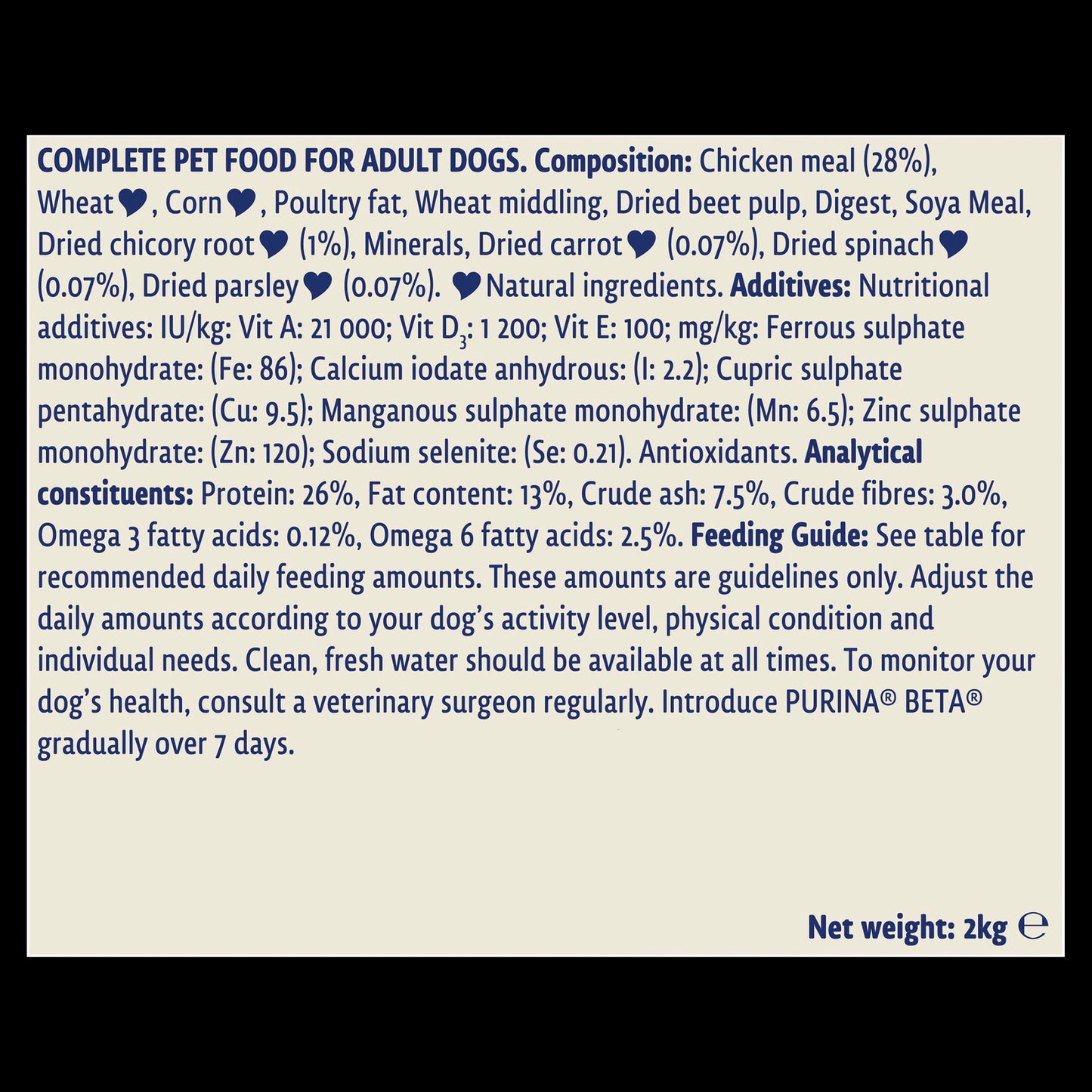 BETA Adult Dry Dog Food - Chicken