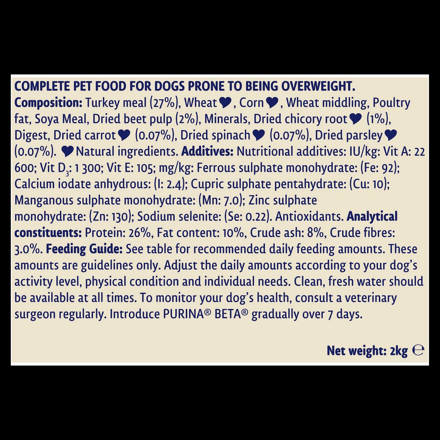 BETA Light Adult Dry Dog Food - Turkey