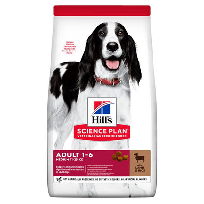 Hill's Science Plan Medium Adult 1-6 Dry Dog Food - Lamb & Rice