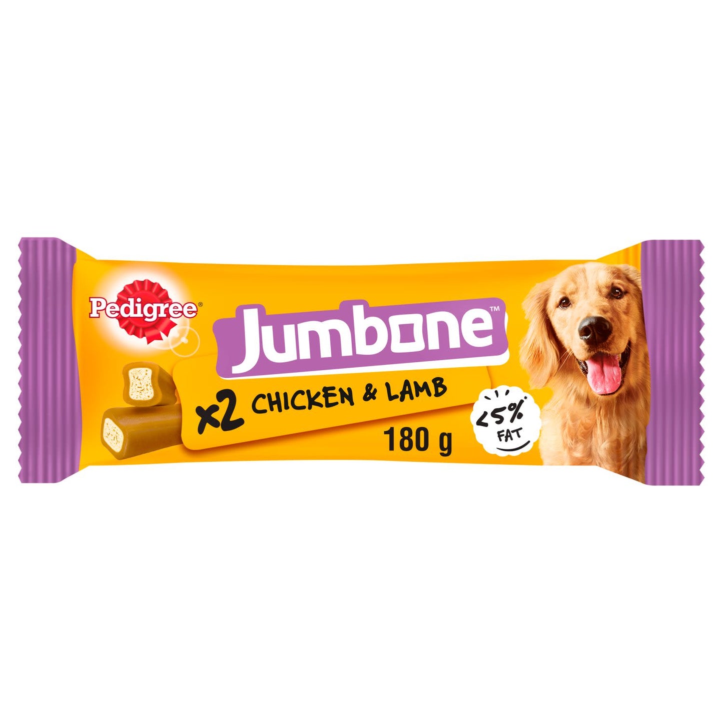Pedigree Jumbone Adult Medium Dog Treat Chicken & Lamb 2 Chews