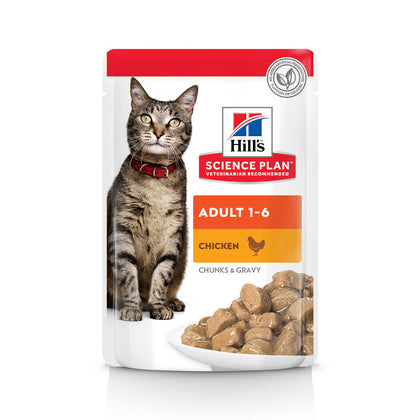 Hill's Science Plan Adult Wet Cat Food Premium Chunks in Sauce with Chicken