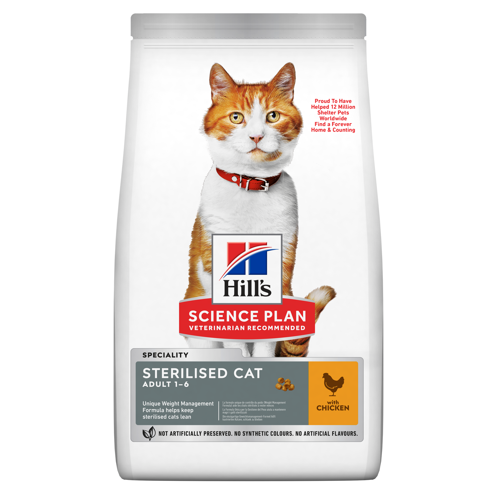 Hill's Hill'S Science Plan Sterilised Chicken Adult Dry Cat Food pet food packaging