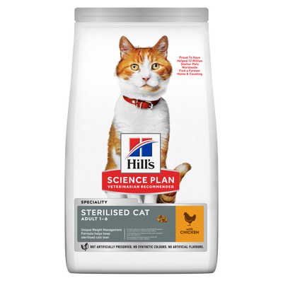 Hill's Hill'S Science Plan Sterilised Chicken Adult pet food packaging