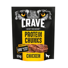 Crave Natural Grain Free Protein Chunks Adult Dog Treat Chicken