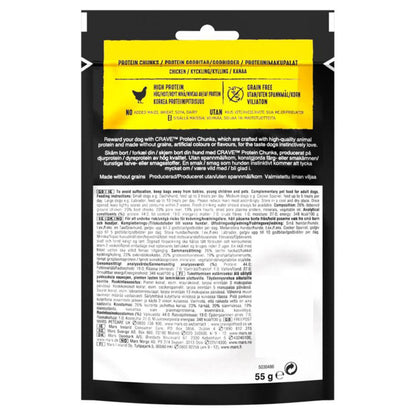 Crave Natural Grain Free Protein Chunks Adult Dog Treat Chicken