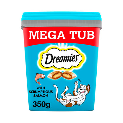Dreamies Cat Treat Biscuits with Salmon Flavour Bulk Mega Tub